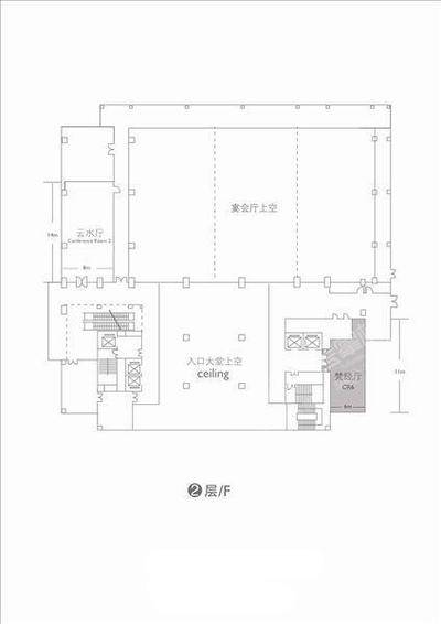 杭州黄龙饭店梵径厅场地尺寸图63
